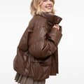 Brown Down-Filled Puffer Jacket