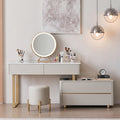Elara Corner Dressing Table With LED Mirror