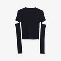 Detachable-sleve Knitted Top
