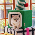 Christmas Cat Tree 133cm with Plush Rooms, Multi-Levels
