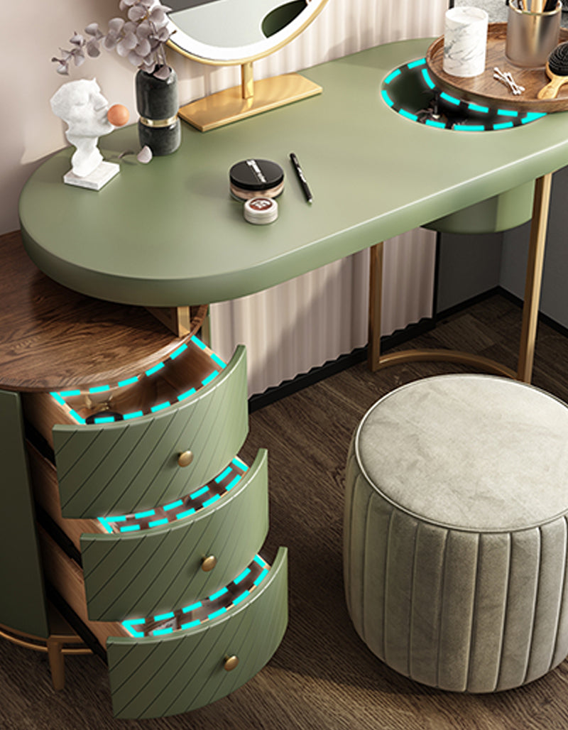 Tandy Dressing Table, Green/ White/ Black | The Most Popular Green Dressing Table Le Di Vita Tandy Dressing Table, Green/ White/ Black | The Most Popular Green Dressing Table Le Di Vita