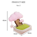 Cherry Blossom Cat Bed/ Couch, Scratcher Back