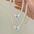 Butterfly Pearl Necklaces