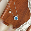 Sapphire Glow Pearl Necklace