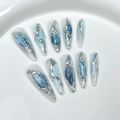 Cosmic Silver Press On Nails