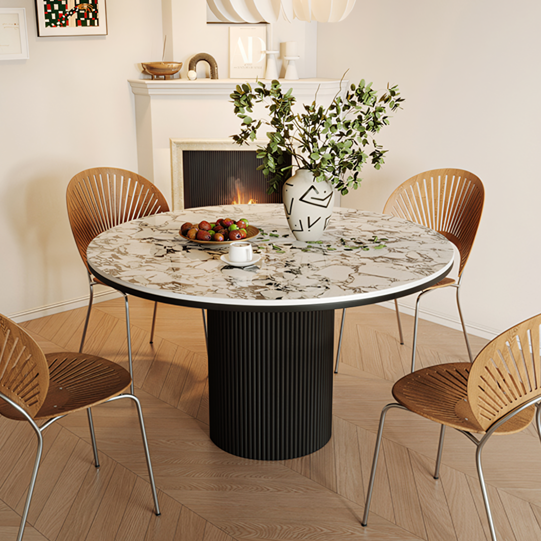 Jen Round Dining Table, Sintered Stone