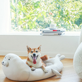 Seal Cat Dog Bed, White