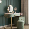 Chloe Green Dressing Table With LED Mirror