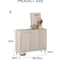 Omar Cabinet For Shoes By Door, Shoe Storage, Cream Wood