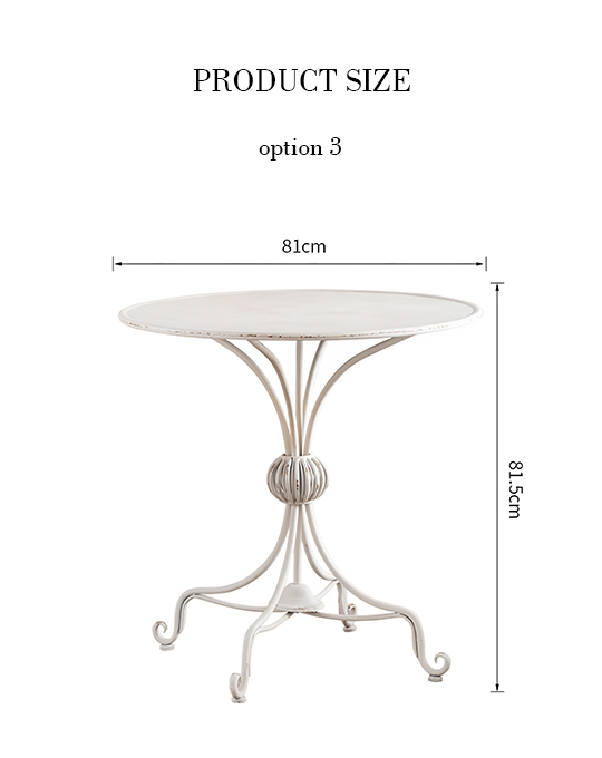 Ariadne Outdoor Garden Dining Table Table and Dining Chair Set, Iron