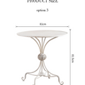 Ariadne Outdoor Garden Dining Table Table and Dining Chair Set, Iron