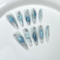 Cosmic Silver Press On Nails