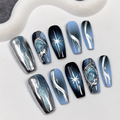 Platinum Gleam Press On Nails