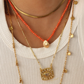 Misty Textured Gold Tone Pendant Necklace