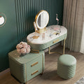 Chloe Green Dressing Table With LED Mirror