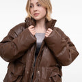 Brown Down-Filled Puffer Jacket