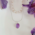 Amethyst Pearl Necklace