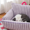 Max Cat Bed, Purple Fleece