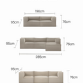 Tyler Two Seater Sofa, Three Seater Sofa, Linen