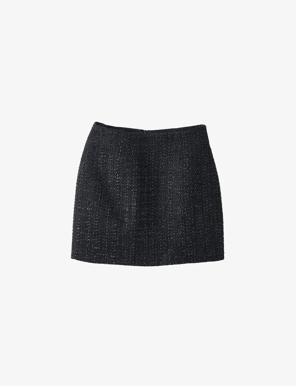 Metallic-thread Cotton-blend Tweed Mini Skirt