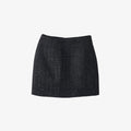 Metallic-thread Cotton-blend Tweed Mini Skirt