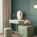 Chloe Green Dressing Table With LED Mirror