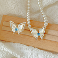 Butterfly Pearl Necklaces