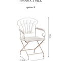 Ariadne Outdoor Garden Dining Table Table and Dining Chair Set, Iron