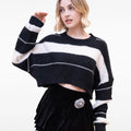 Striped Cropped Chunky Knit Jumper