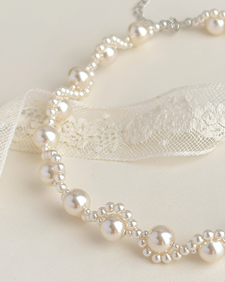 Radiant Twist Pearl Necklace