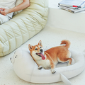 Seal Cat Dog Bed, White