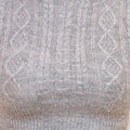 Cropped Sequin-embellished Twist Wool-blend Knitted Top