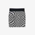Twisted Checked Knitted Wool-blend Mini Skirt