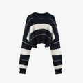 Striped Cropped Chunky Knit Jumper
