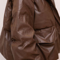 Brown Down-Filled Puffer Jacket