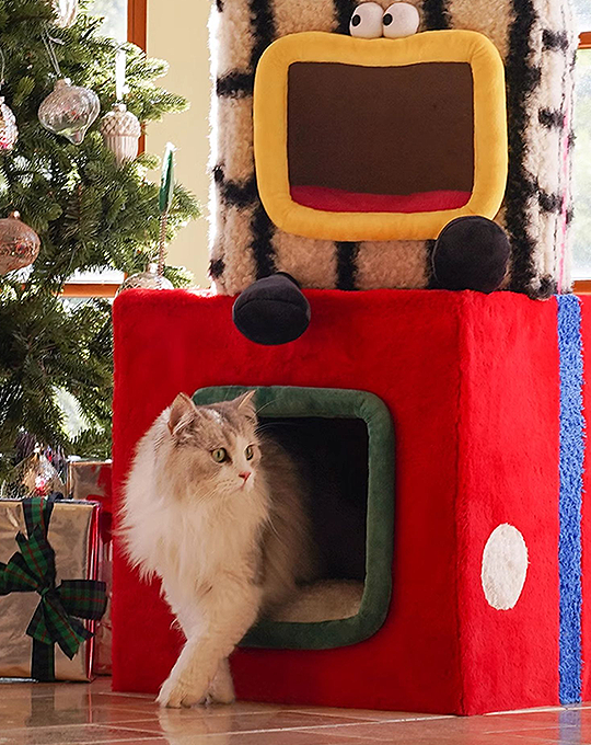 Christmas Cat Tree 133cm with Plush Rooms, Multi-Levels