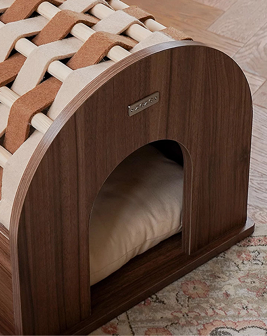 Gizmo Cardboard Cat House with Scratcher