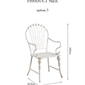 Ariadne Outdoor Garden Dining Table Table and Dining Chair Set, Iron