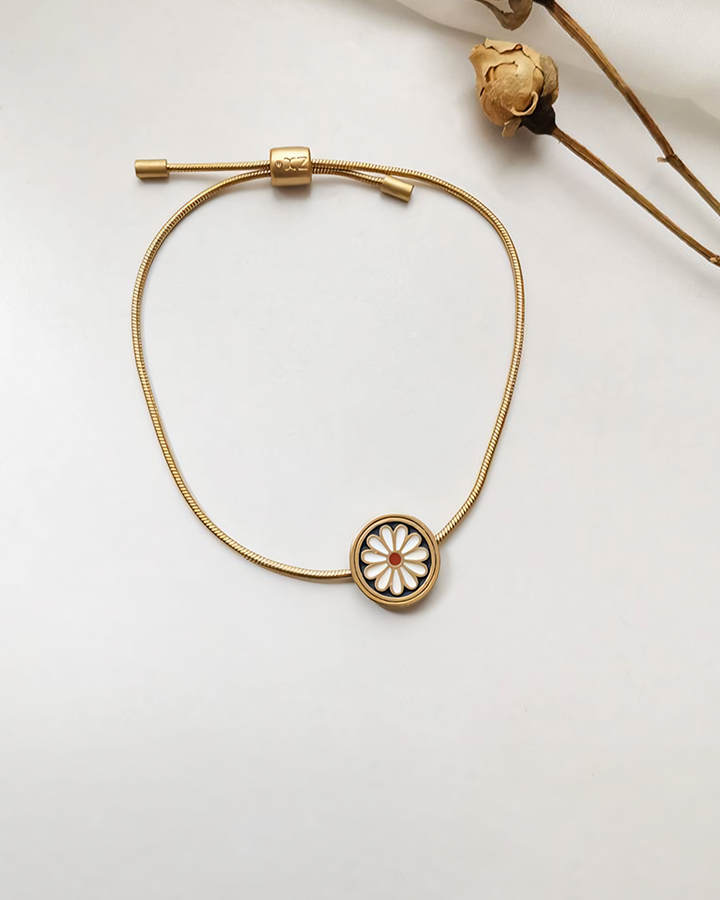 Enamel Daisy Bracelet