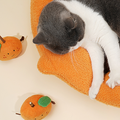 Milo Soft Round Dog Cat Bed, Orange