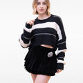 Striped Cropped Chunky Knit Jumper