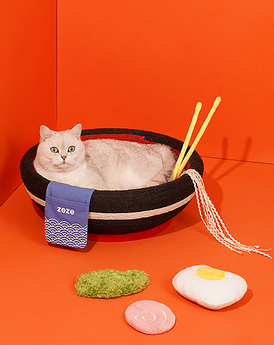 Ramen Cat Cardboard Toy/ Cat Bed, Cats Grinding Claw