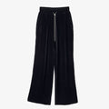 Heart-design Metallic Drawstring Wide Leg Pants