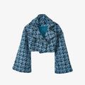 Cropped Detachable-sleeves Zip-trimmed Jacket