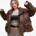 Brown Down-Filled Puffer Jacket