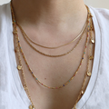 Misty Textured Gold Tone Pendant Necklace