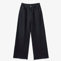 Frayed High-rise Wide-leg Jeans