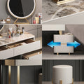 Calista Extendable Dressing Table With LED Mirror