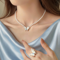 Butterfly Pearl Necklaces