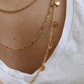 Misty Textured Gold Tone Pendant Necklace